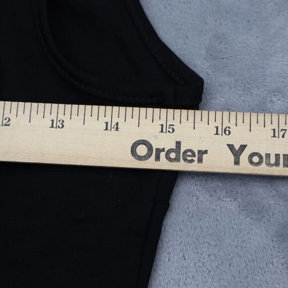 Love Republic Dress Womens M Black Plain Sleeveless Scoop Neck Pencil Cut - Picture 4 of 16